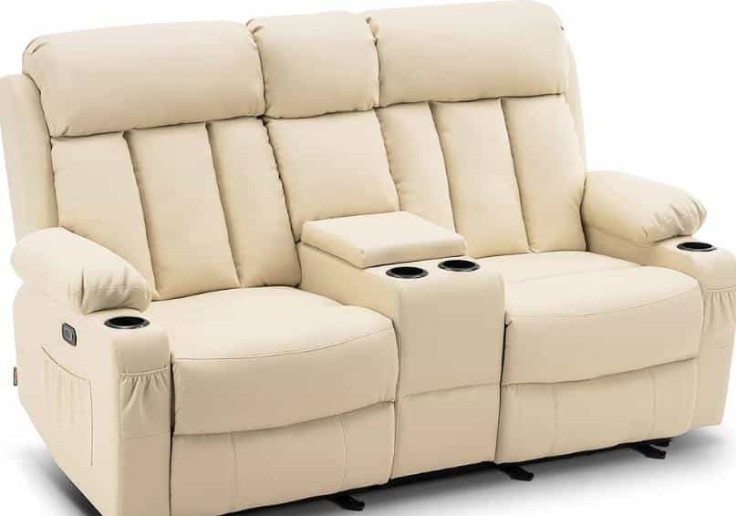 16. Electric Lift Recliner Loveseat with Cup Holders