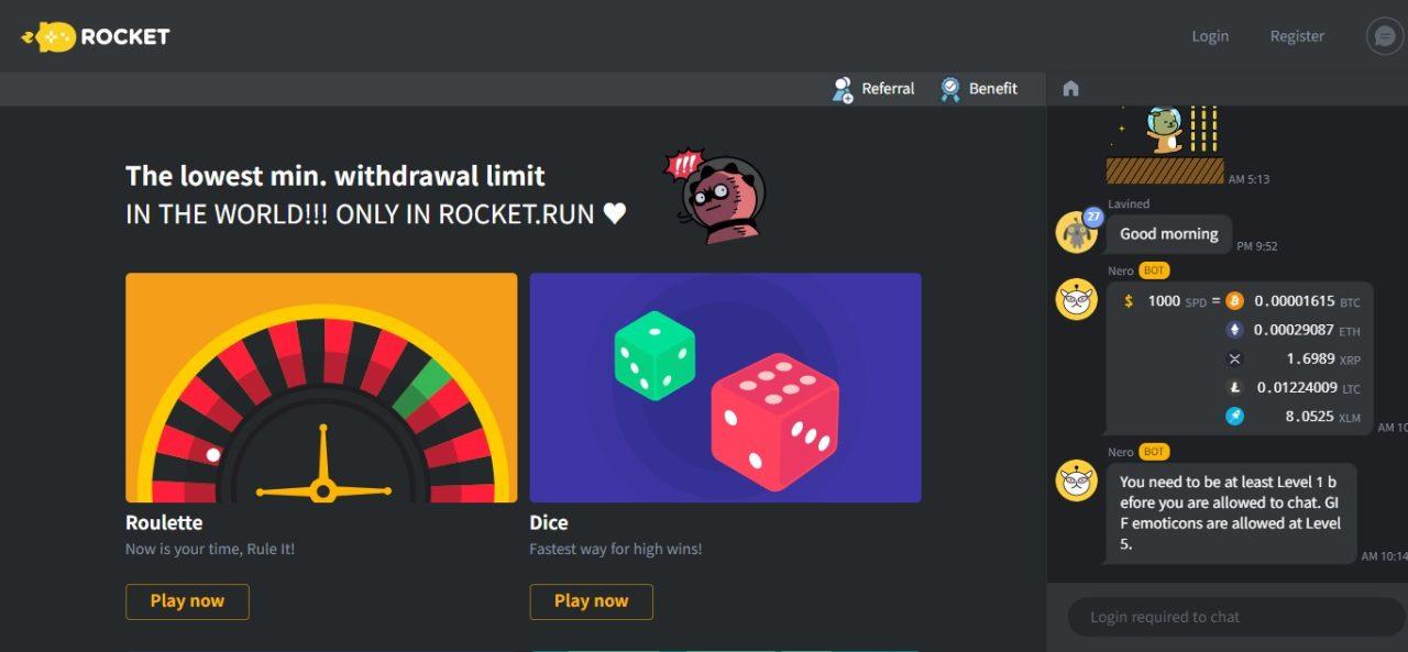 10. RocketRun (Best Dogecoin Casinos)