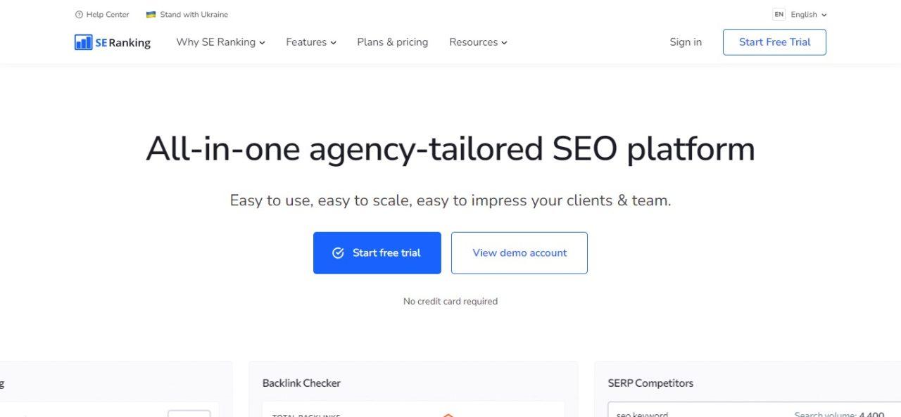 5. SE Ranking (Best Seo Tools In India)