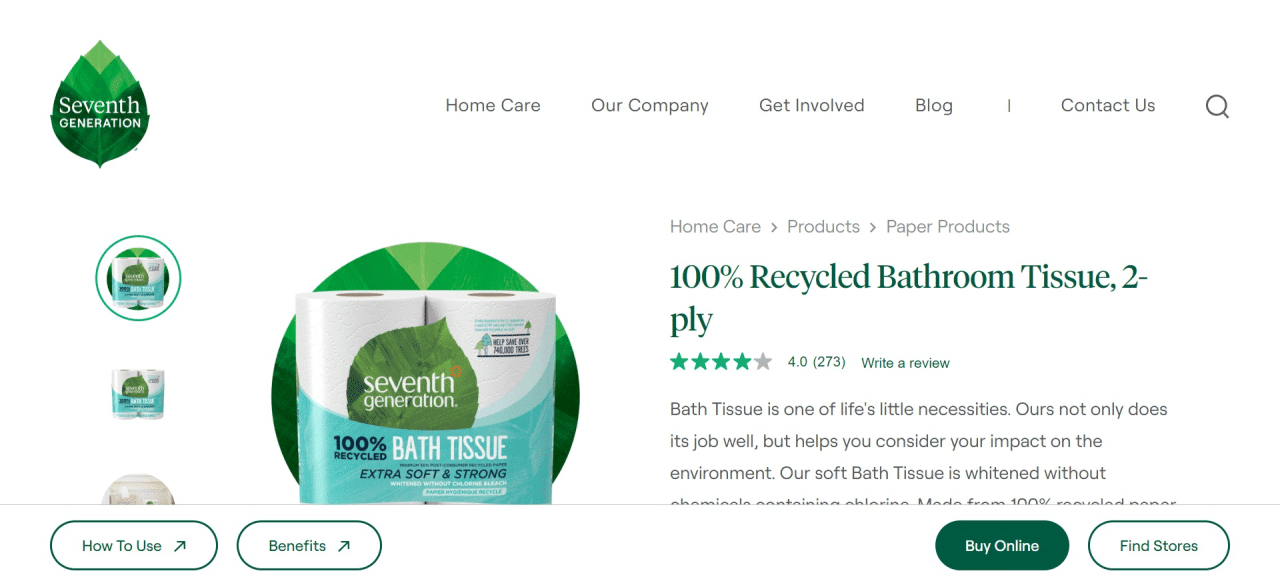 Seventh Generation Toilet Paper (Top Toilet Paper In The World)