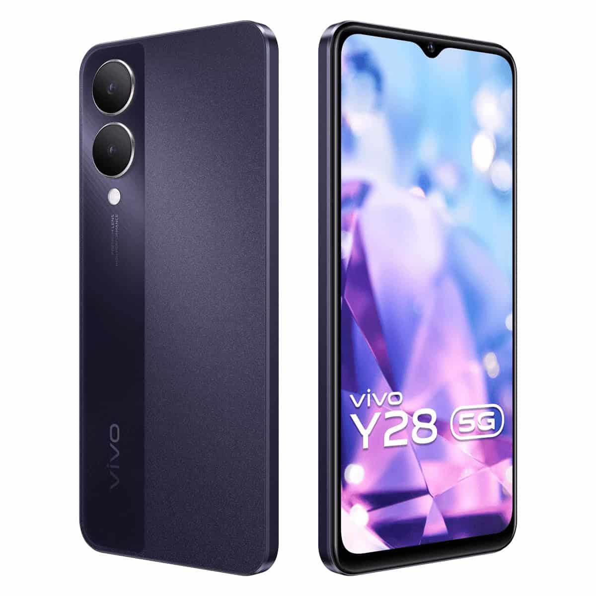 vivo Y28 5G (Crystal Purple, 4GB RAM, 128GB Storage)