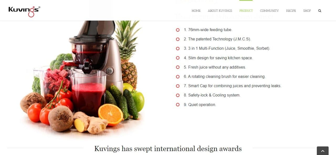 3. Kuvings B6000S Whole Slow Juicer