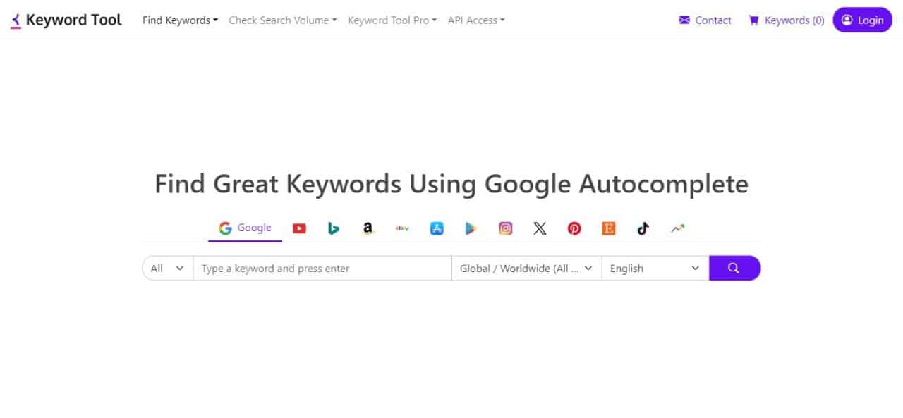 16. Keyword Tool