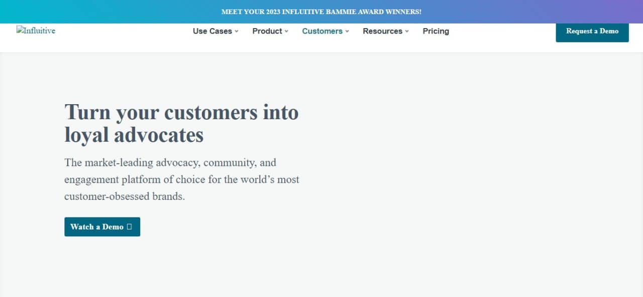 1. Influitive (Best Customer Advocacy Software)