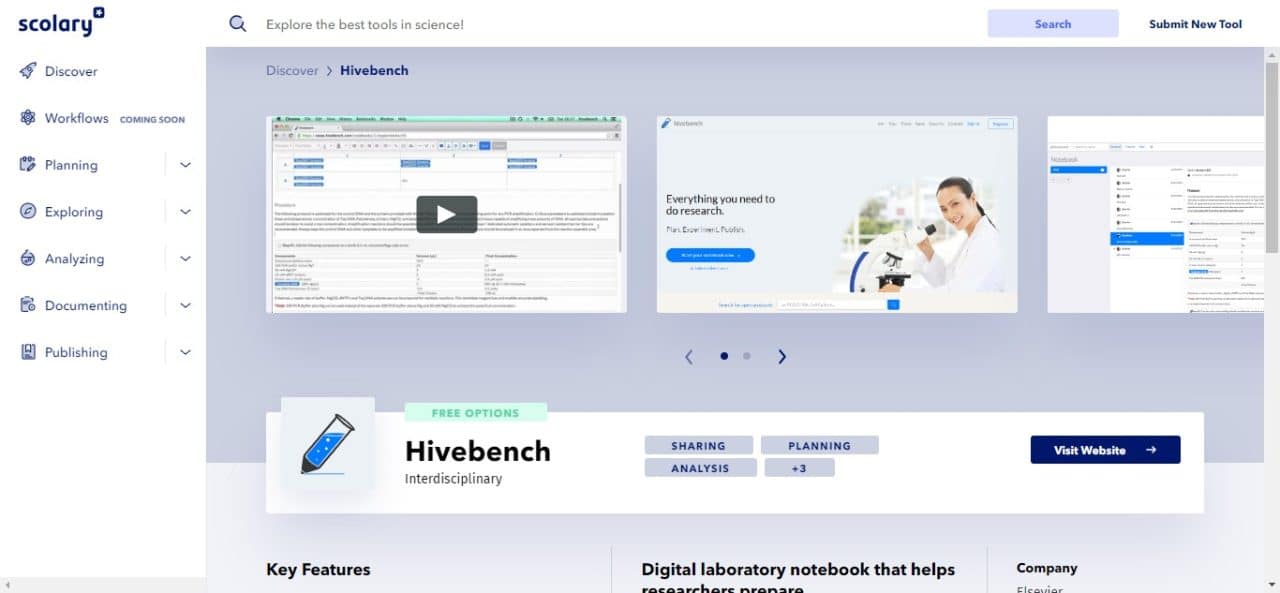 20. Hivebench (Best Electronic Lab Notebook Software)