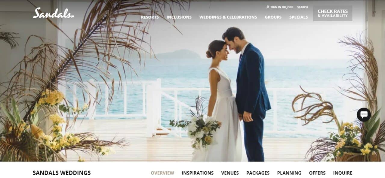 4. Sandals Resorts Weddings