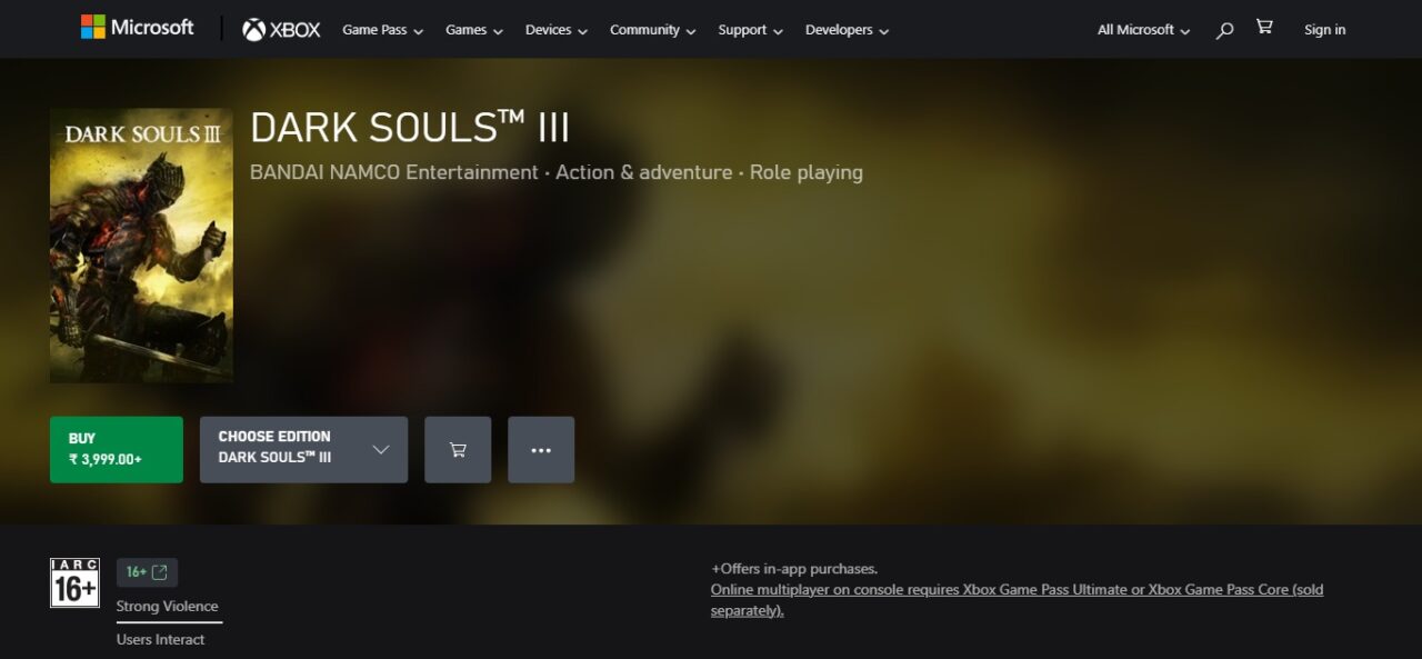 5. Dark Souls III (PC, PlayStation, Xbox) (Best Games For Humans)