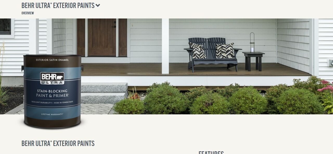3. Behr Premium Plus Ultra Exterior Paint & Primer