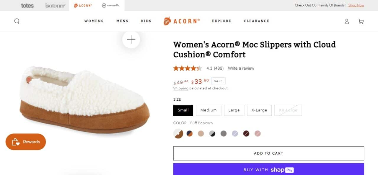 2. Acorn Moc Slippers