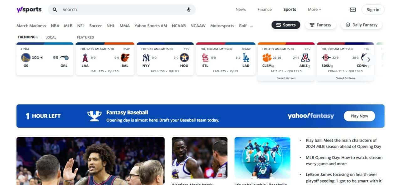 14. Yahoo Sports