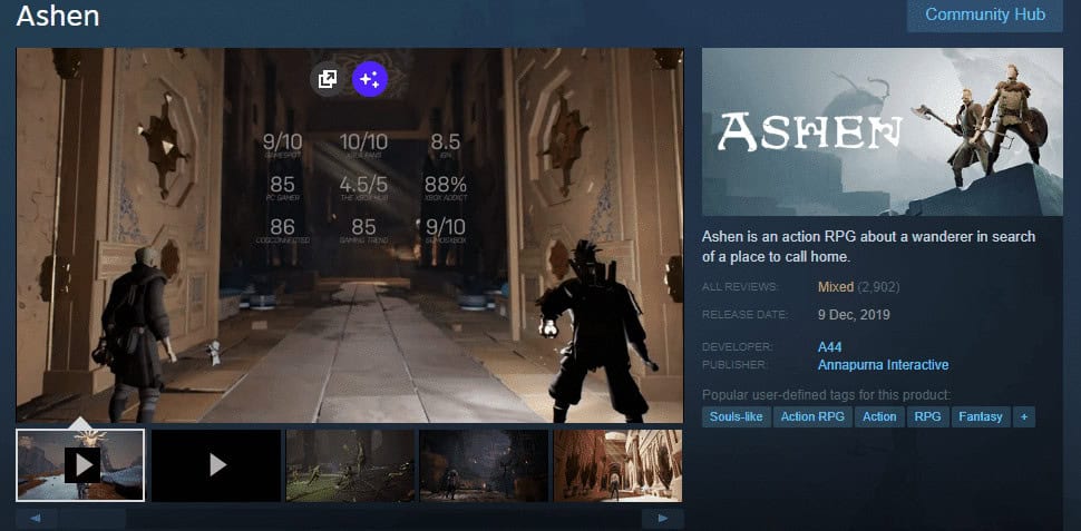 Ashen Best Souls-Like Games to Play in 2024