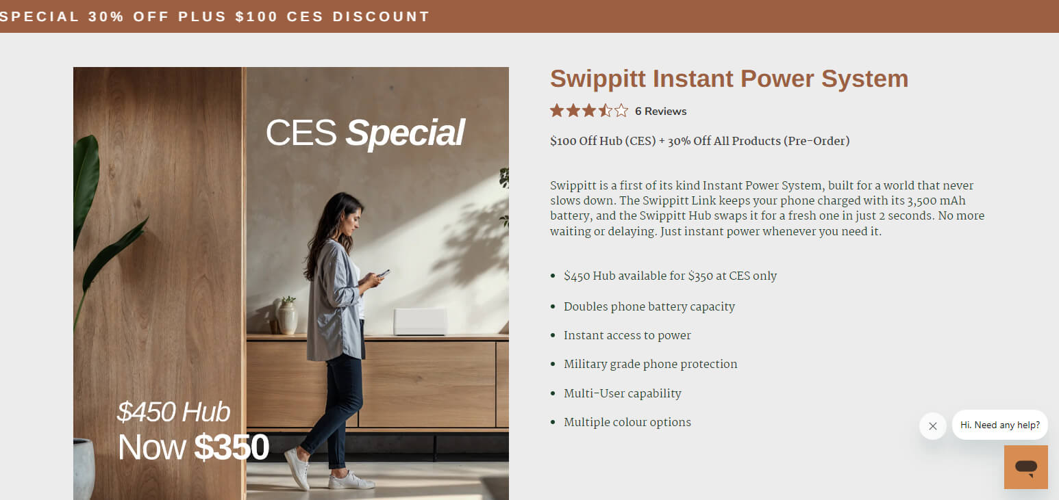 Swippit Instant Power System for $450 Top Trending Gadgets of 2025