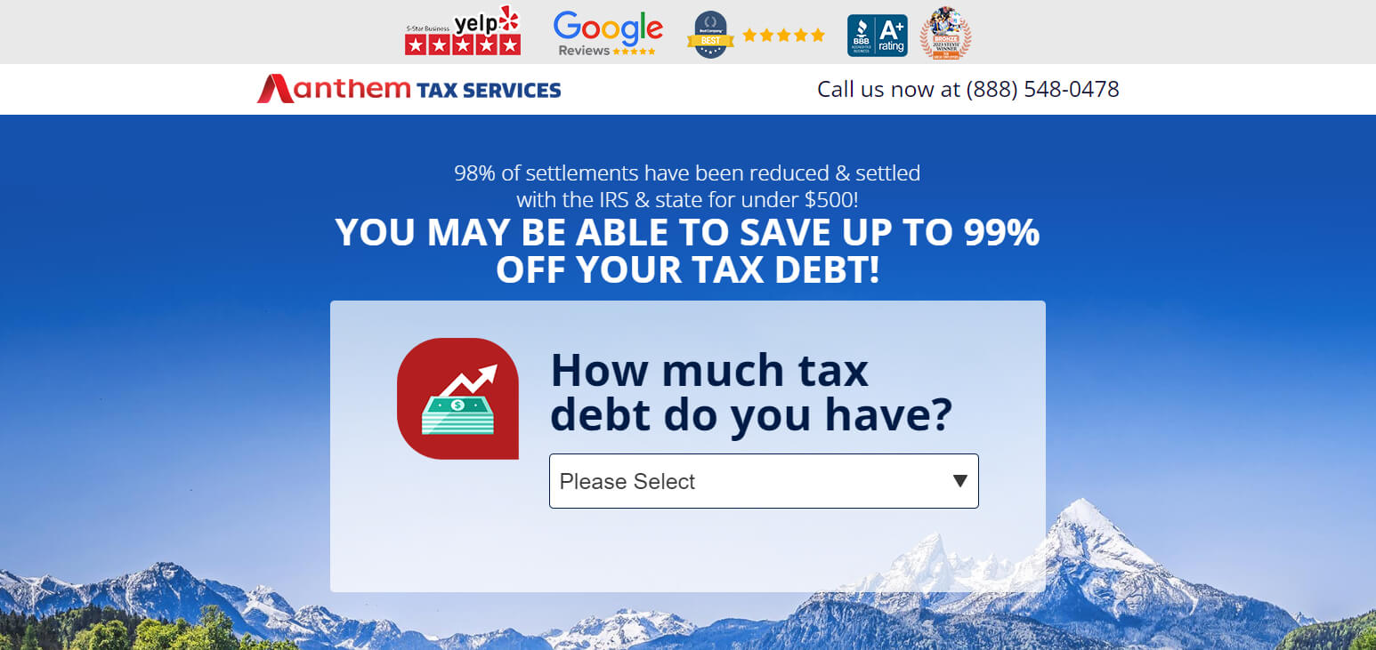 Anthem Tax Services Best Tax Debt Relief Services