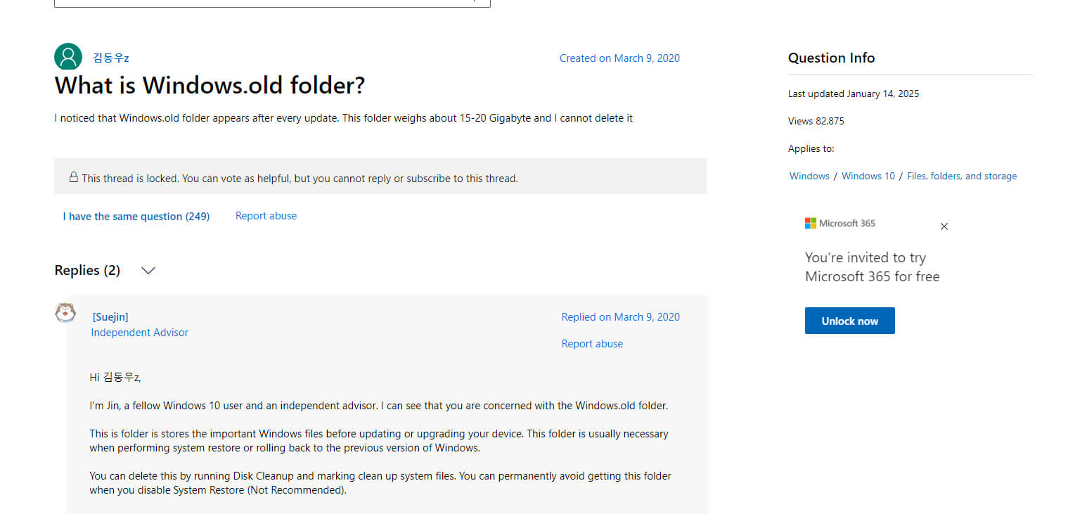 What is Windows.old folder?