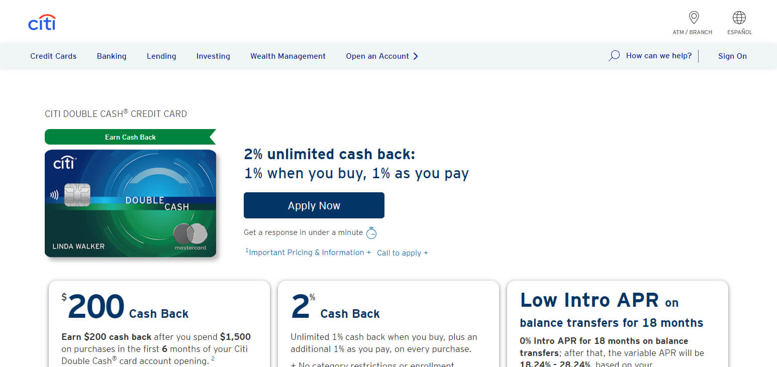 Citi Double Cash® Card
