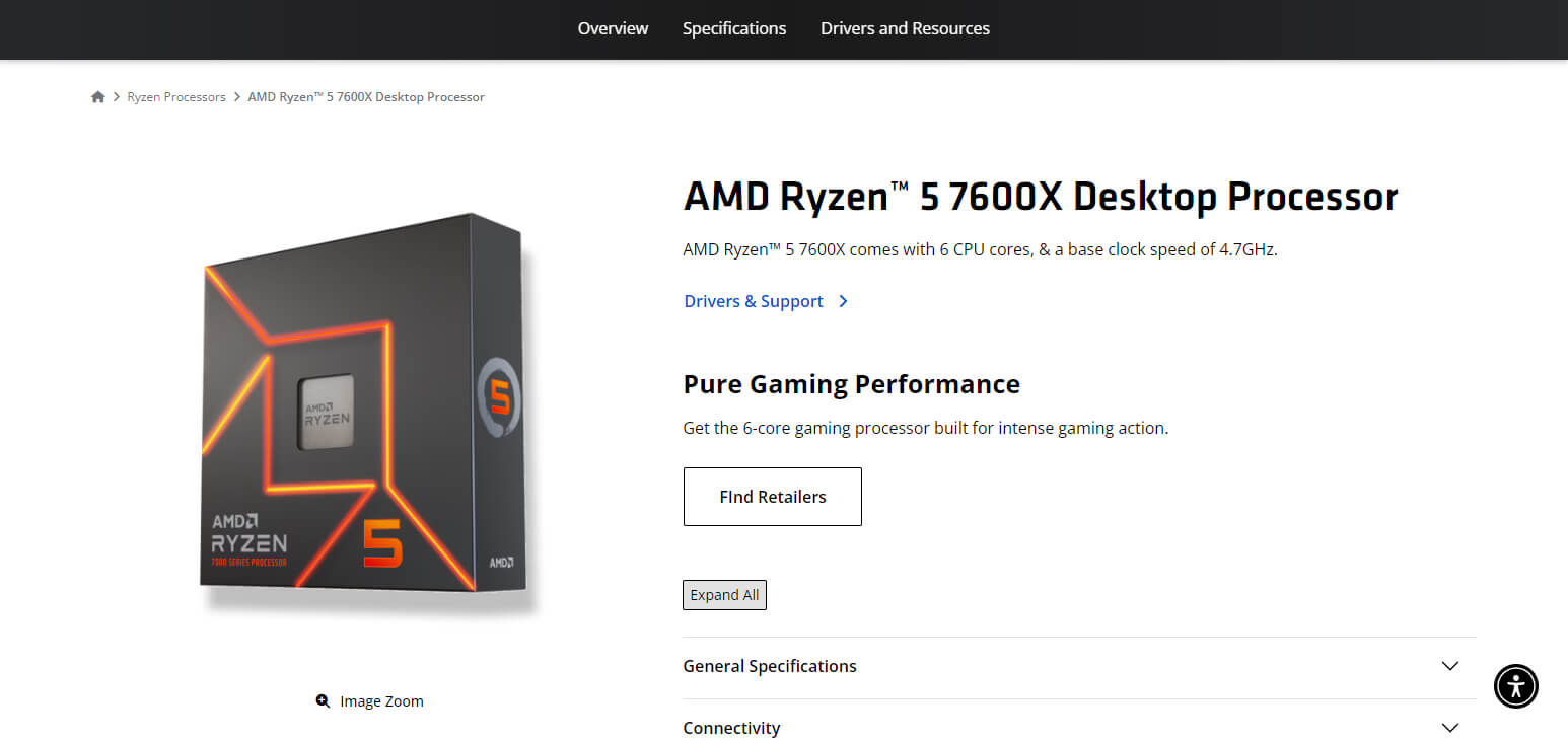 AMD Ryzen 5 7600X