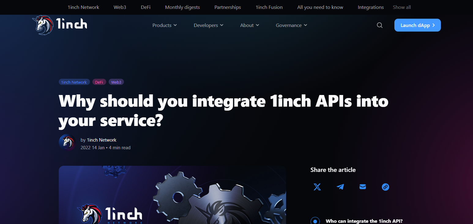 .1inch Charity Integration