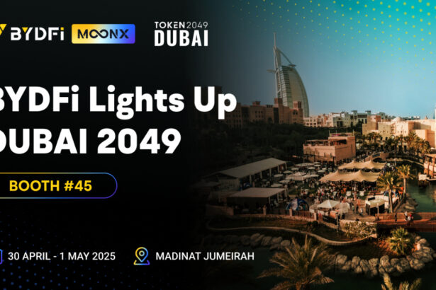 BYDFi Becomes Official Sponsor of TOKEN2049 Dubai, MoonX On-Chain Trading Tool Makes Its Debut in the Middle East