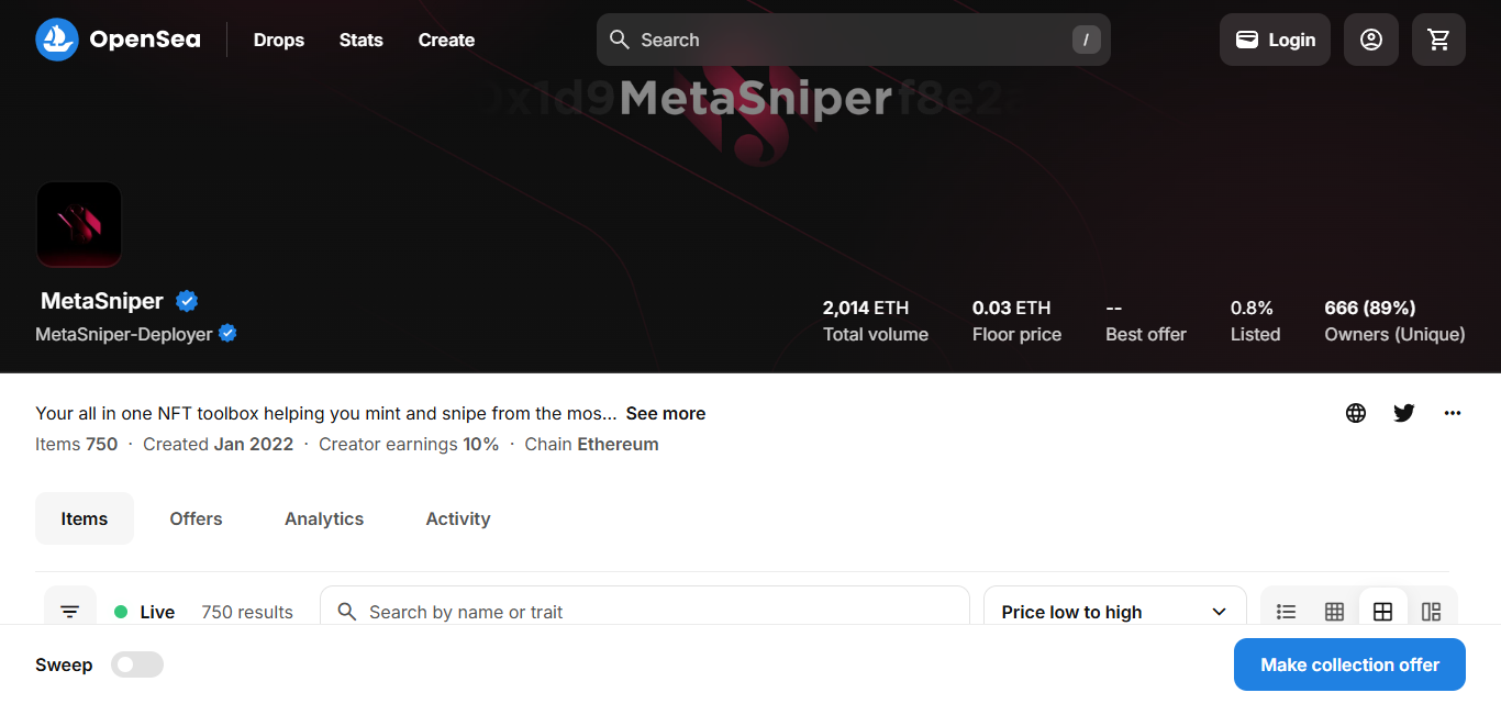 OpenSea Meta Sniper