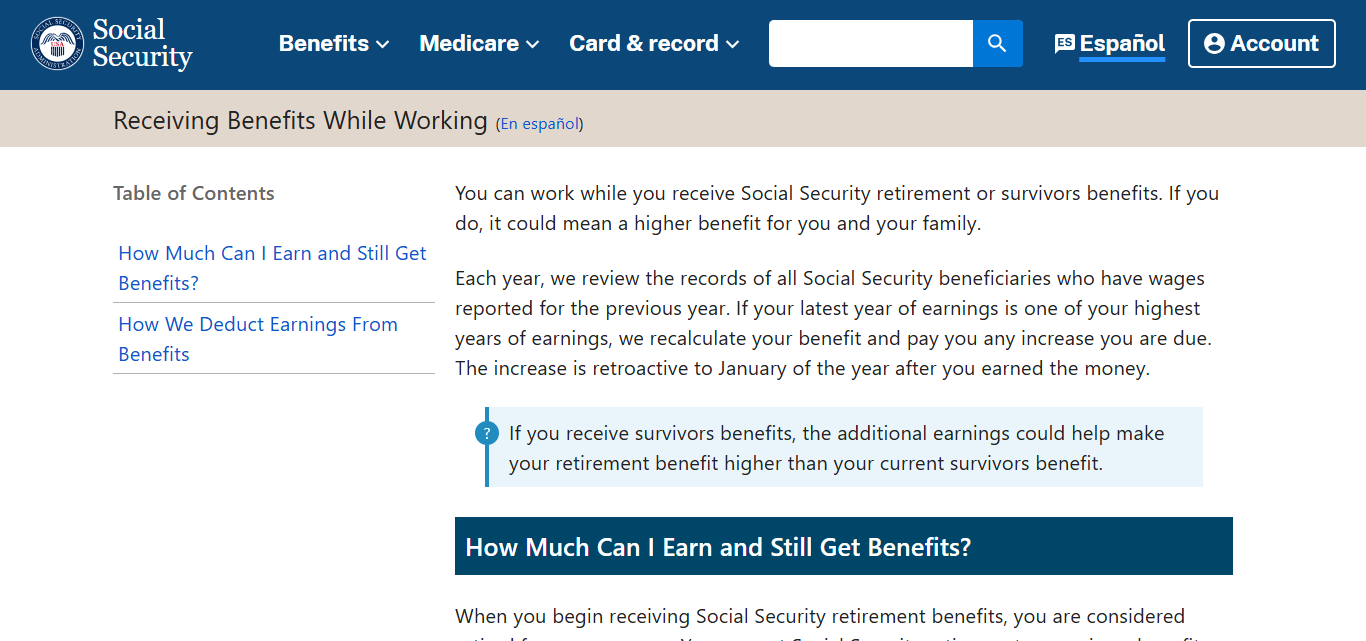 Basic Guidelines on Earning while Receiving Social Security