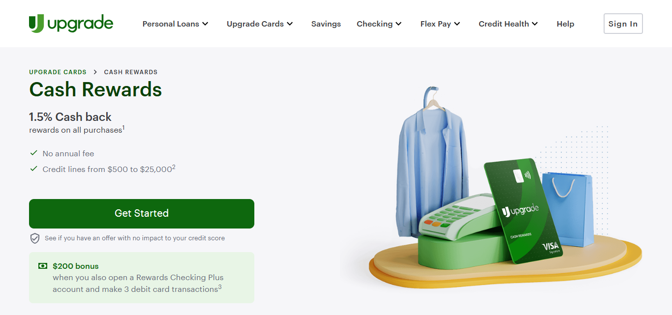 Upgrade Cash Rewards Visa®