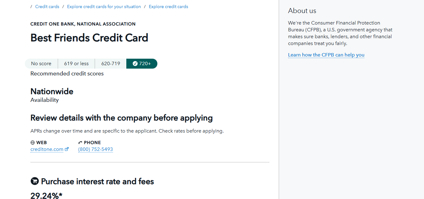 Best Friends Credit Card