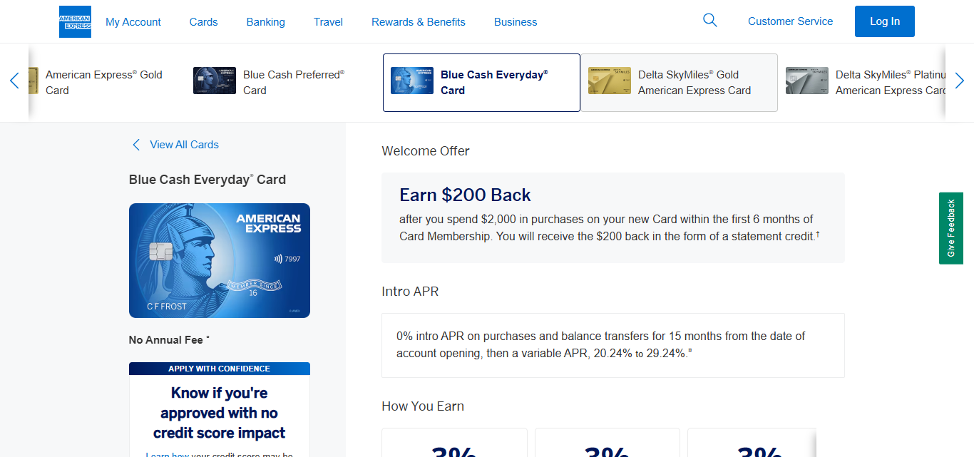 Blue Cash Everyday® Card from American Express