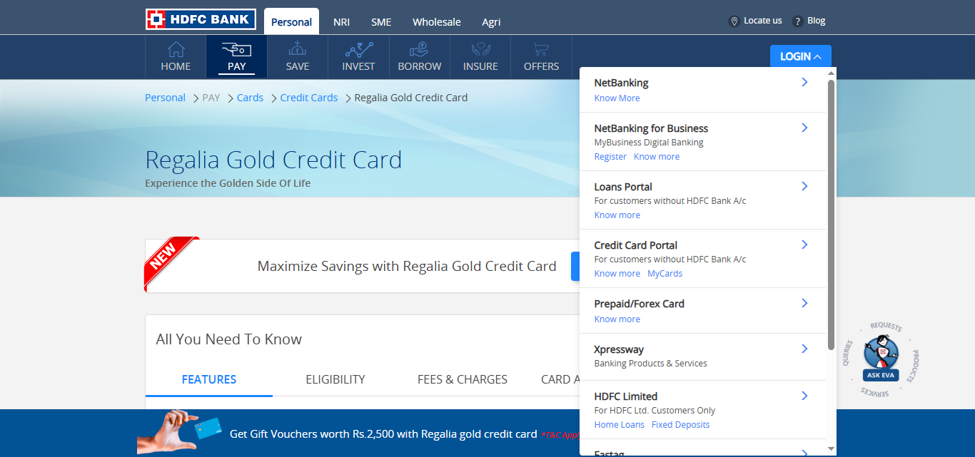 HDFC Bank Regalia