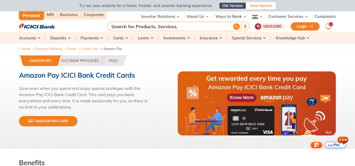 ICICI Amazon Pay Credit Card