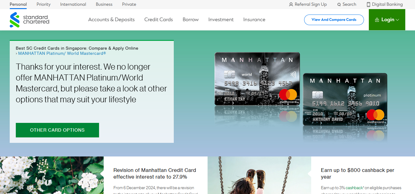 Standard Chartered Manhattan Card