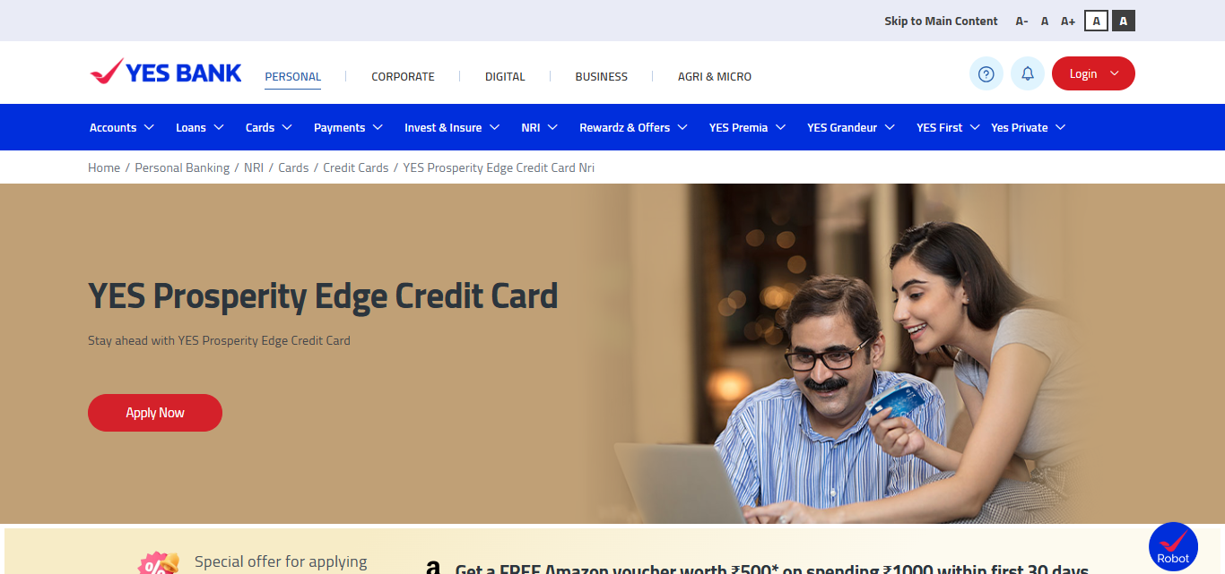 Yes Prosperity Edge Card
