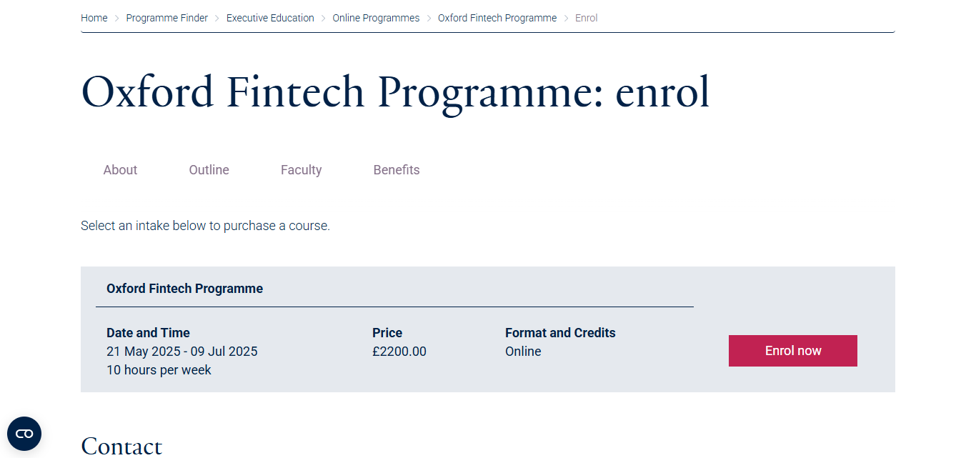 Oxford FinTech Programme