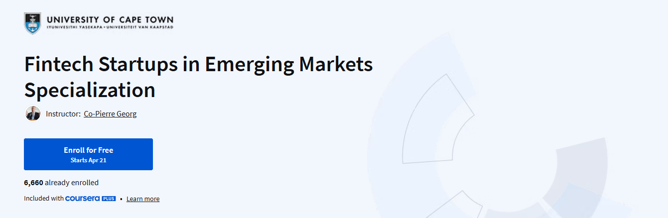 University of Cape Town FinTech Startups in Emerging Markets Specialization