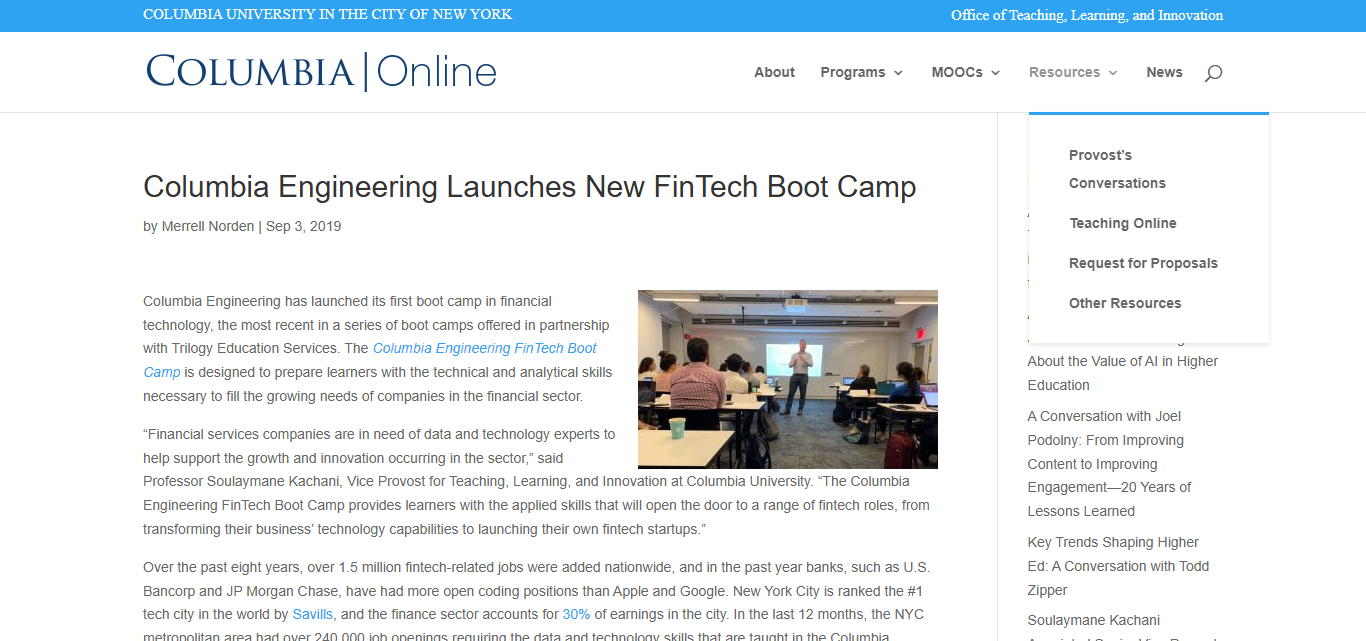 Columbia FinTech Bootcamp