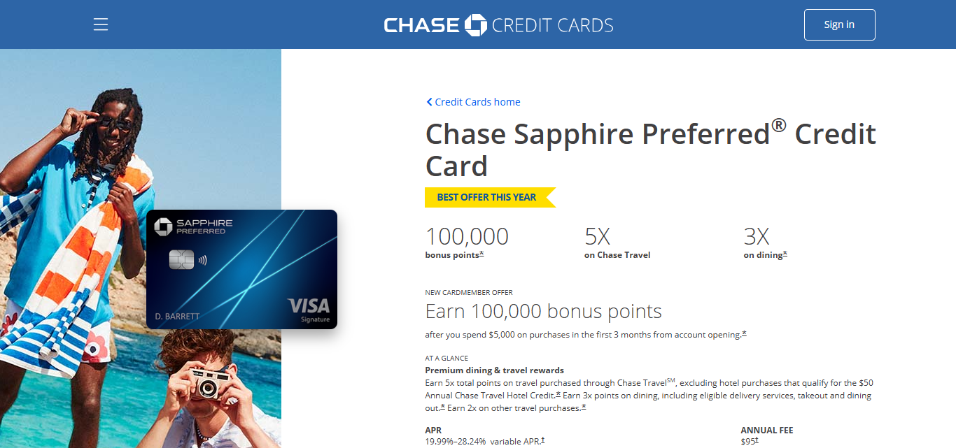 Chase Sapphire Preferred® Card