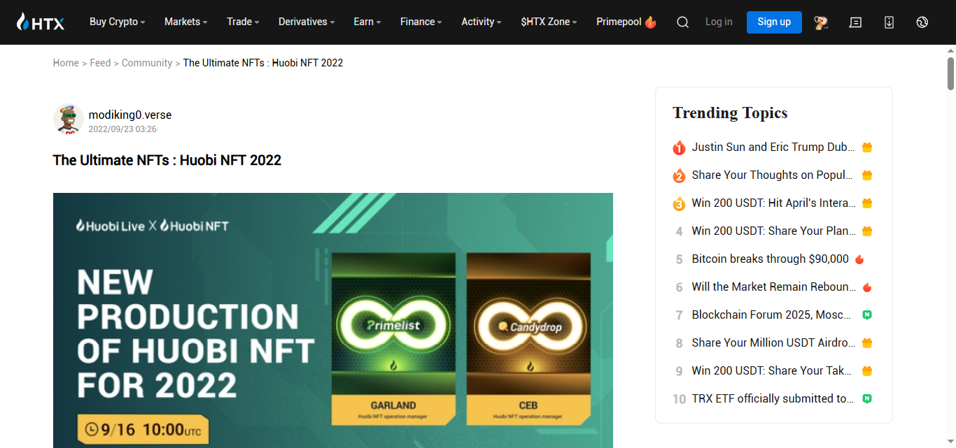 Huobi NFT Marketplace