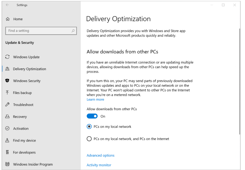 What is the Delivery Optimization Cache?