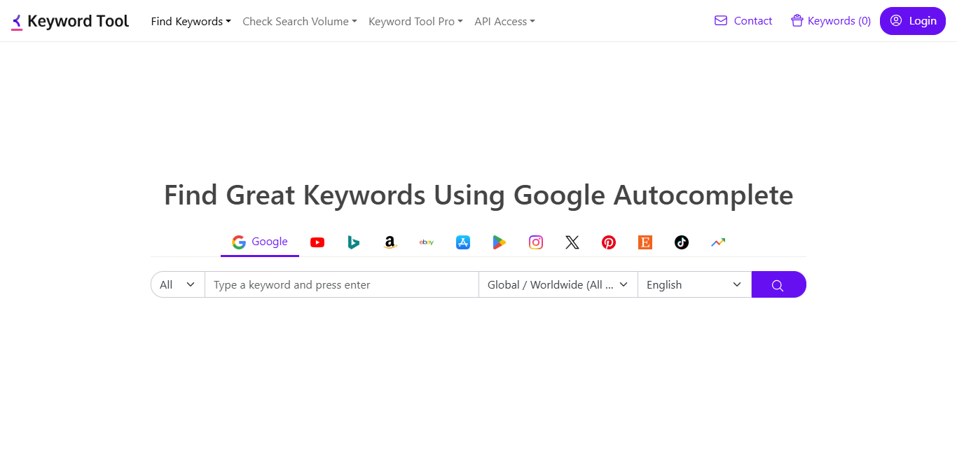 Keyword Tool