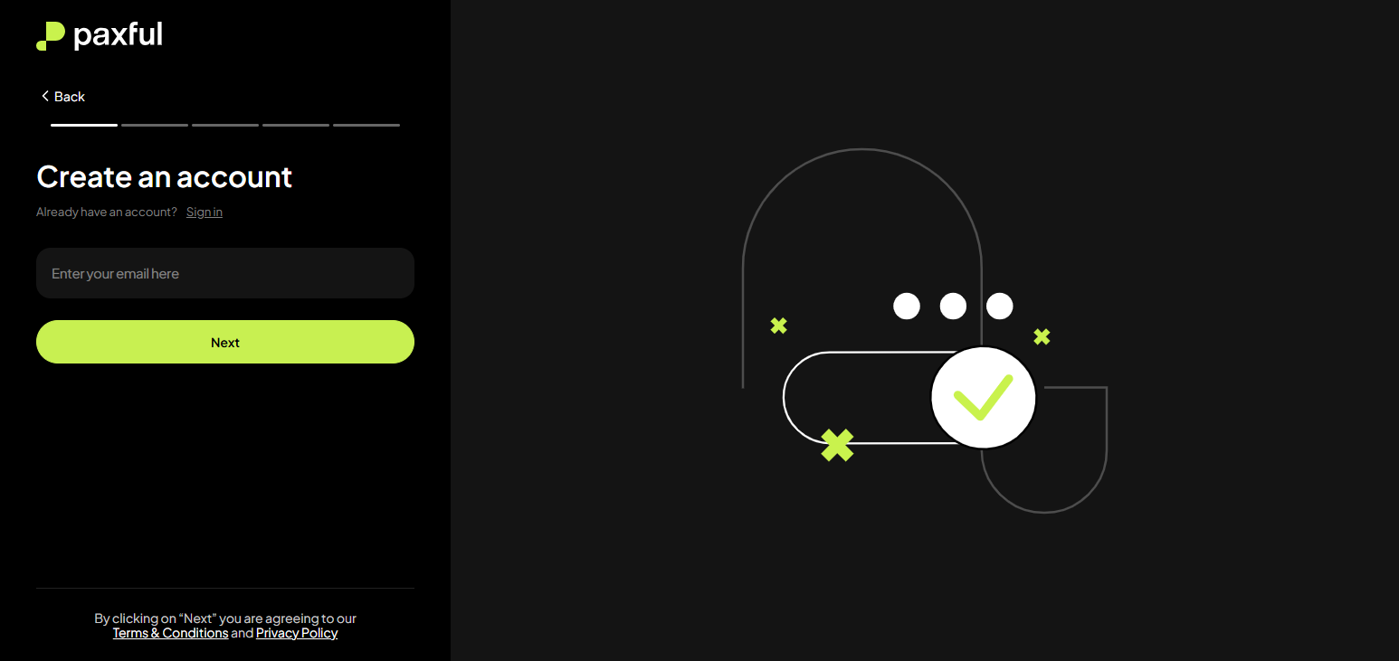 Step 1 Creating A Paxful Account: