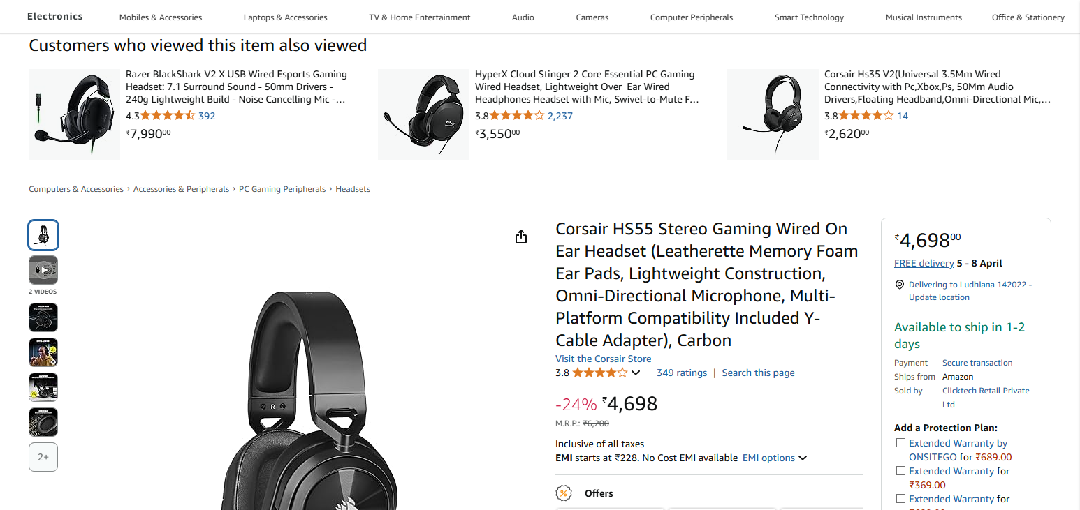 Corsair HS55 Stereo