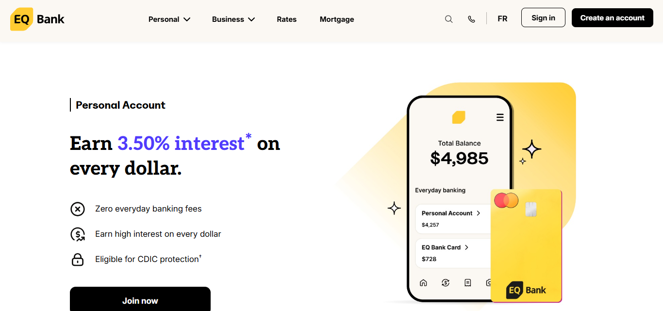 EQ Bank’s Personal Account