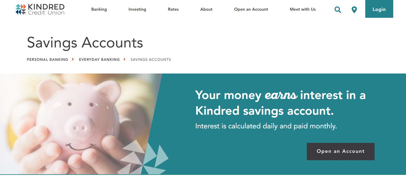 Kindred Credit Union High Interest Savings (Ontario only)