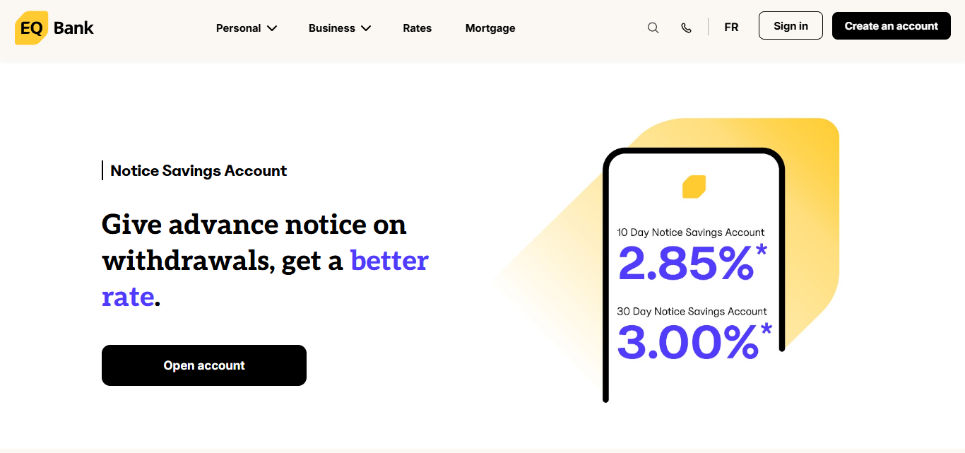 EQ Bank Notice Savings Account