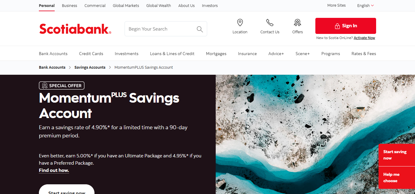 Scotiabank MomentumPlus Savings Account