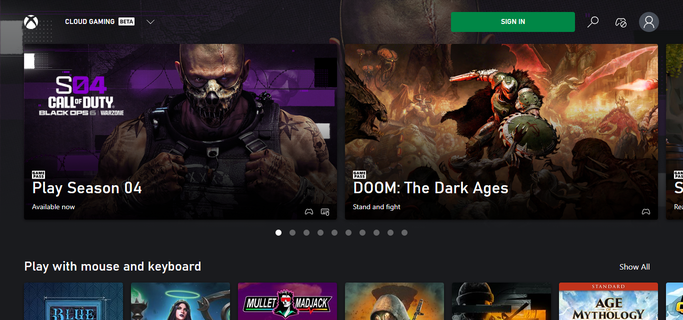 Xbox Cloud Gaming (xCloud)