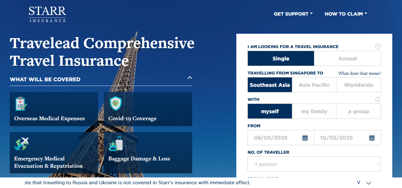 Starr TraveLead insurance