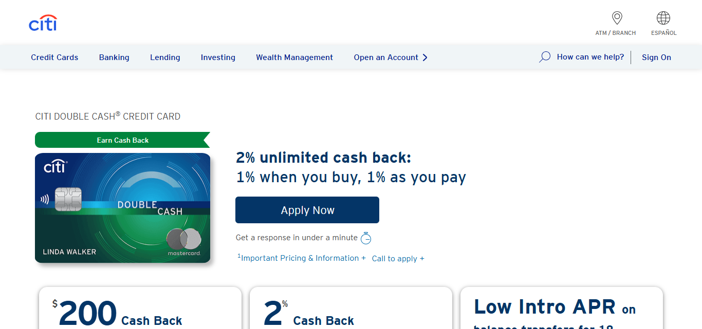 Citi® Double Cash Card
