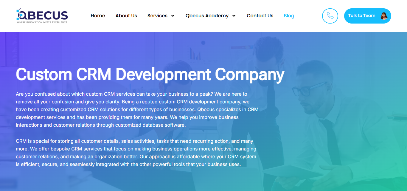 Qbecus Custom CRM