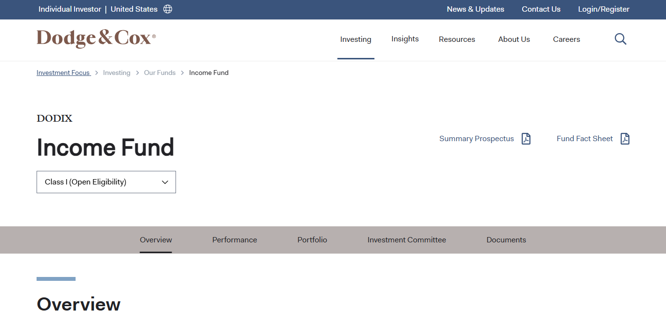 Dodge & Cox Income Fund (DODIX)