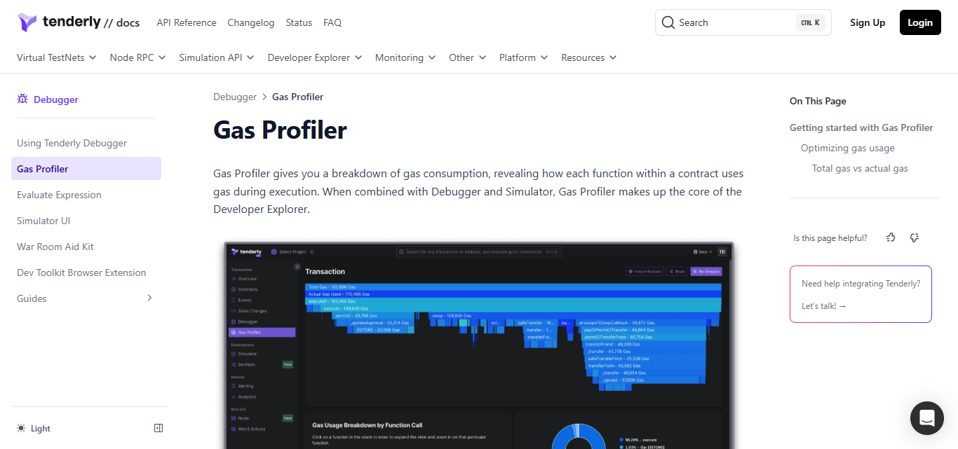Tenderly Gas Profiler